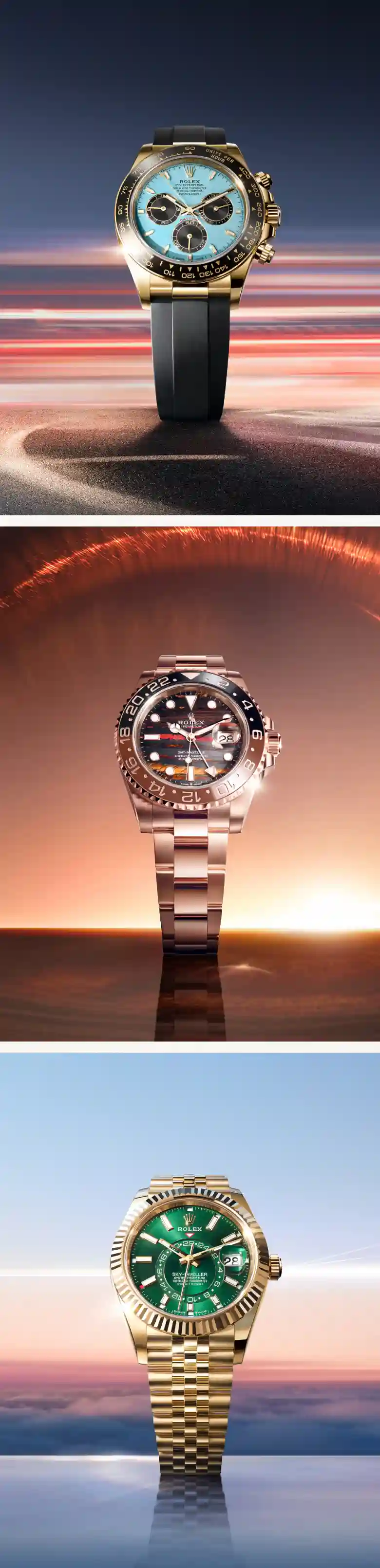 rolex exclusive-dials 2025 - Daytona, GMT‑Master II, Sky‑Dweller at royal de versailles
