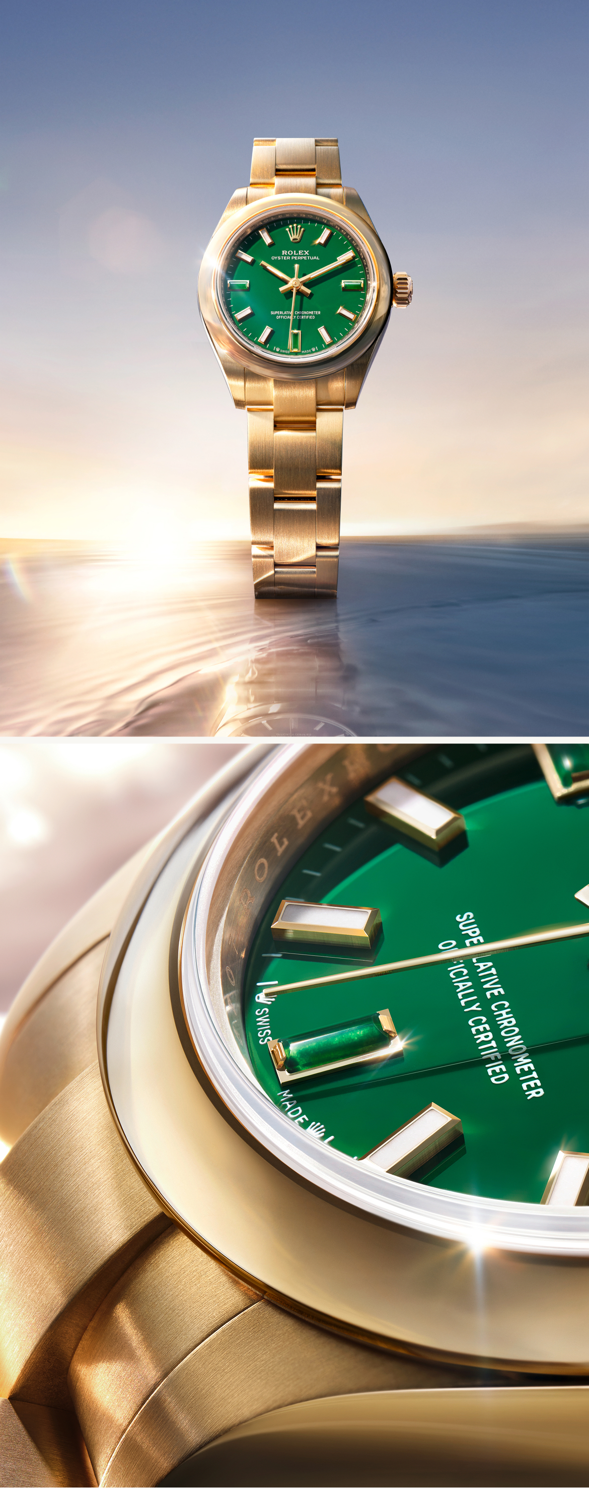 Oyster Perpetual 28 and 34, satin-finished case and bracelet
