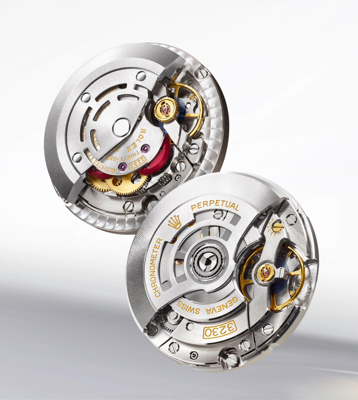 rolex oyster-perpetual calibre 2232 and calibre 3230 self-winding movements - royal de versailles